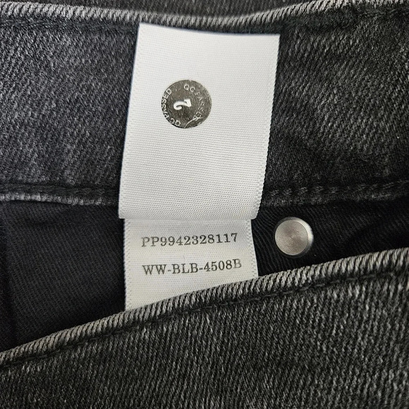 Everlane The Cheeky Jeans Black Straight Leg High Rise Dark Wash Denim - Picture 5 of 5